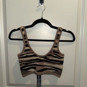 Maniere De Voire Tiger Knitted Bralette